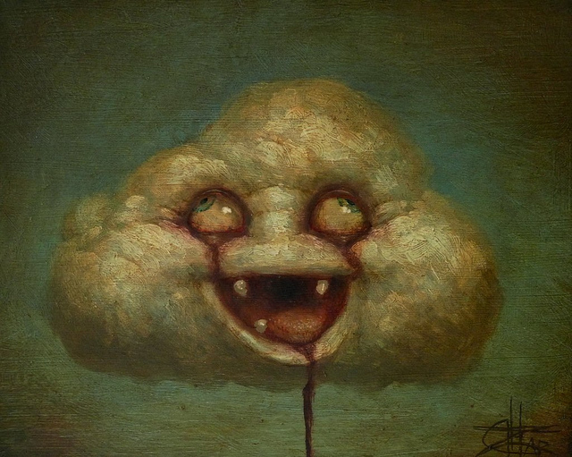 One of Mischa's paintings: a demonic cloud