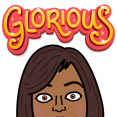 A Bitmoji with the slogan "Glorious"